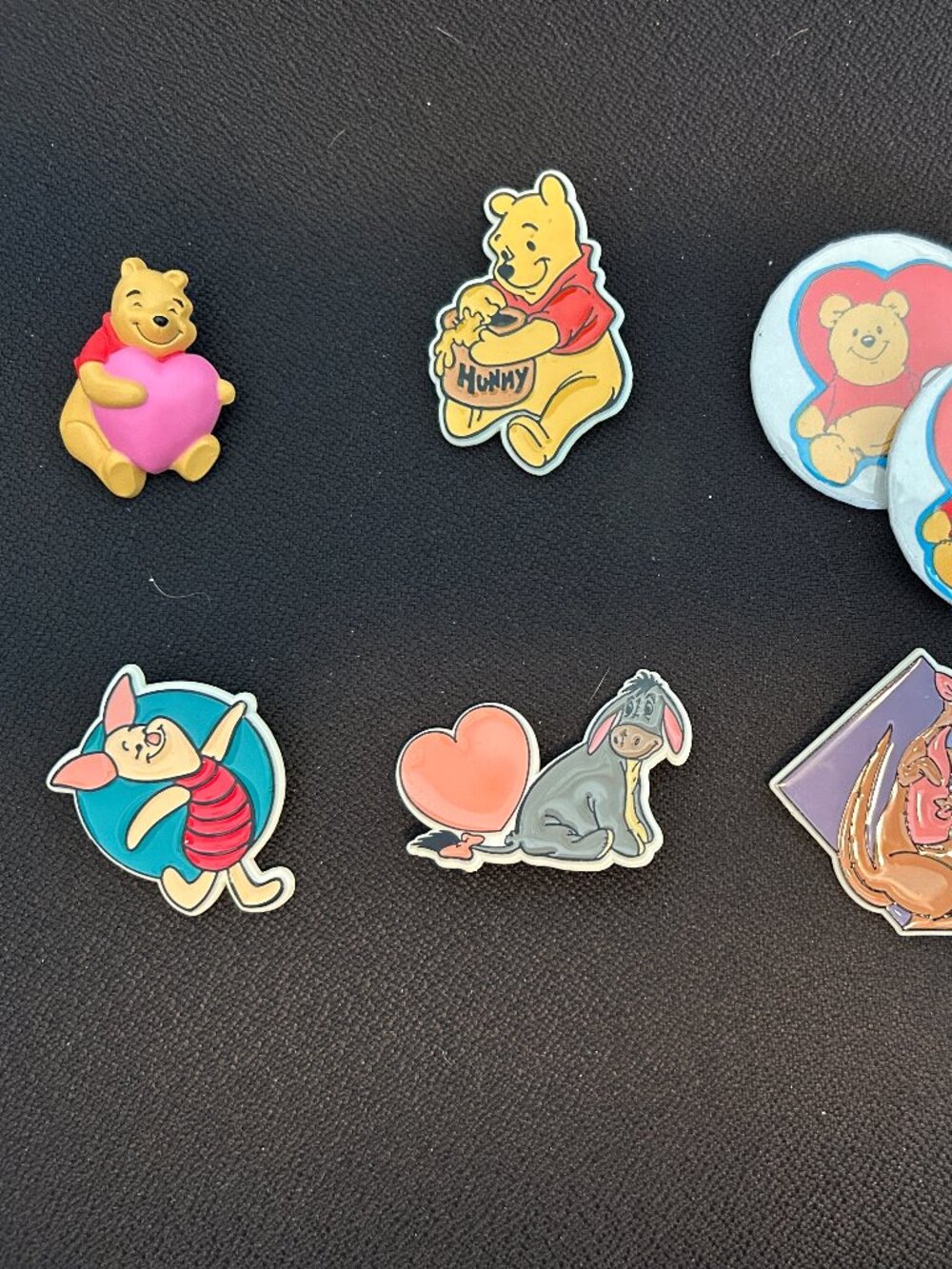 Vintage Pooh Pins and Buttons